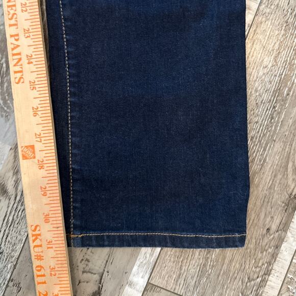 Talbots Straight Leg High Rise Jeans Sz 12 Dark Wash Denim Basic Stretch Casual - Picture 6 of 8